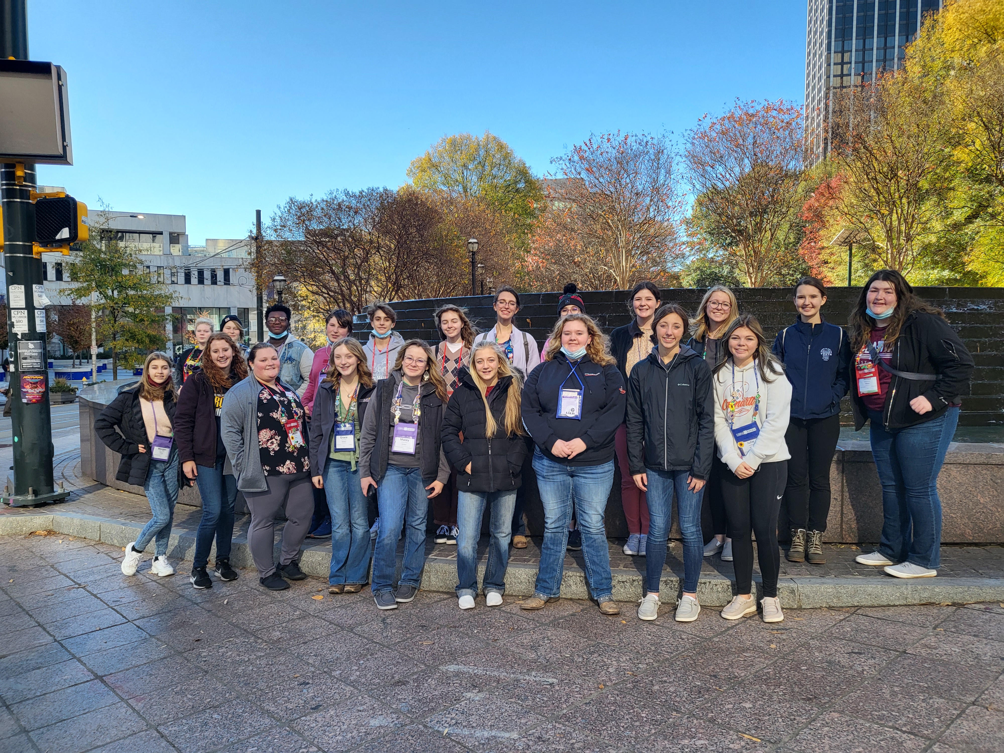 Michigan delegation of 4-H'ers at National 4-H Congress in 2021